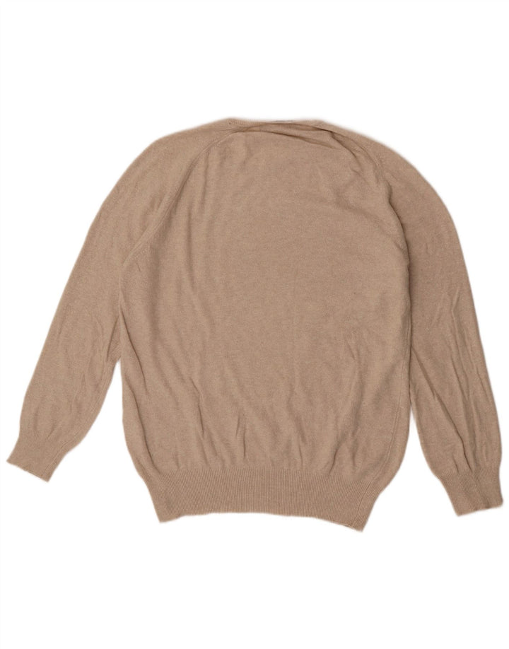 Zara Herre trøjetrøje med rund hals Medium Beige Viscose