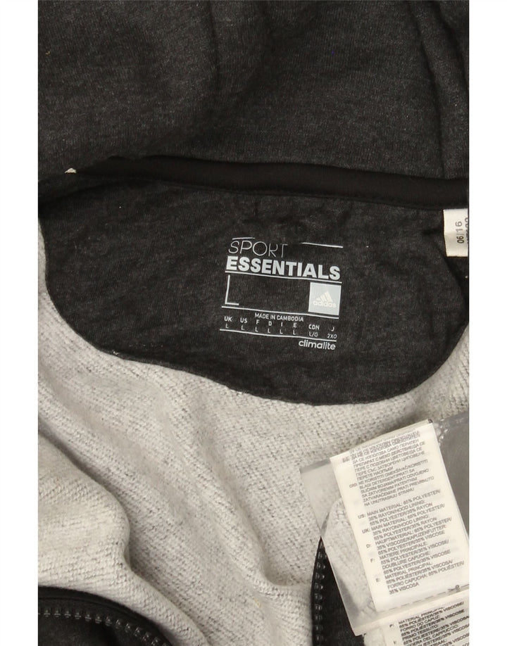 Adidas Hættetrøje med lynlås til mænd Stor grå polyester