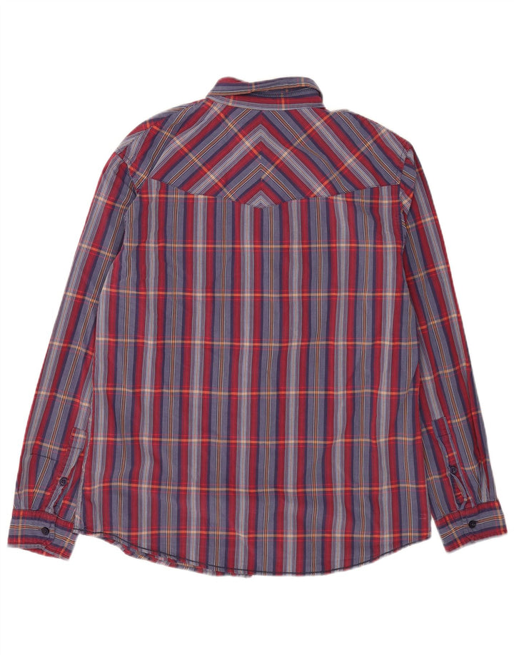 Wrangler Flanellskjorte til mænd, stor blå ternet