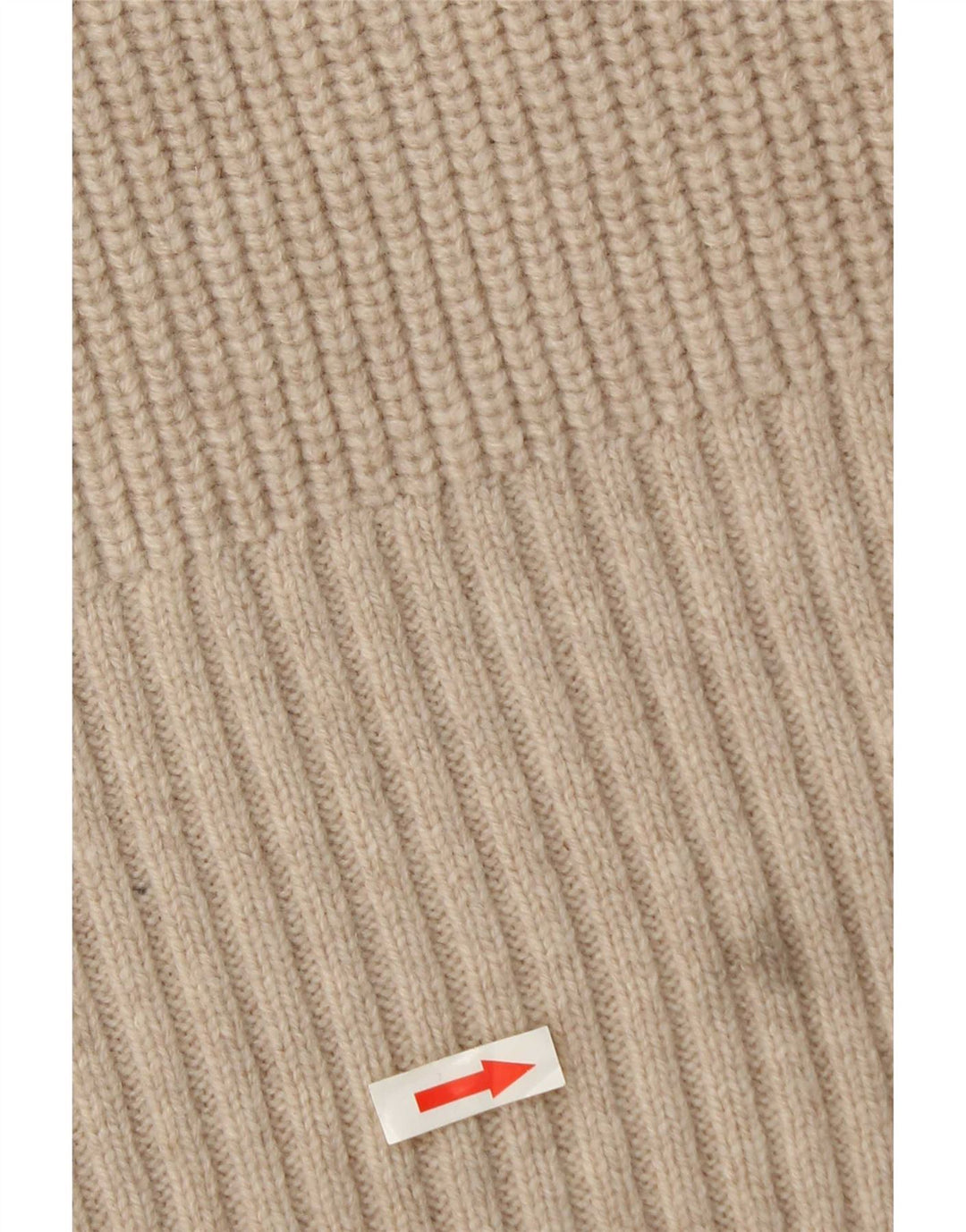 Zara Dame Oversized Turtle Neck Jumper Sweater UK 10 Small Beige Uld