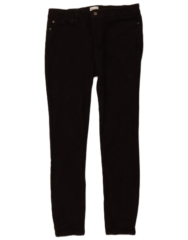 WHITE STUFF Dame Højtaljede Skinny Jeans UK 14 Large W32 L29 Black