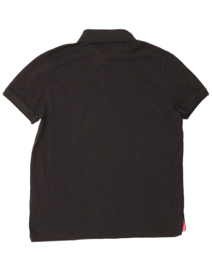 Tommy Hilfiger Herre Regular Fit Polo Shirt Stor sort bomuld