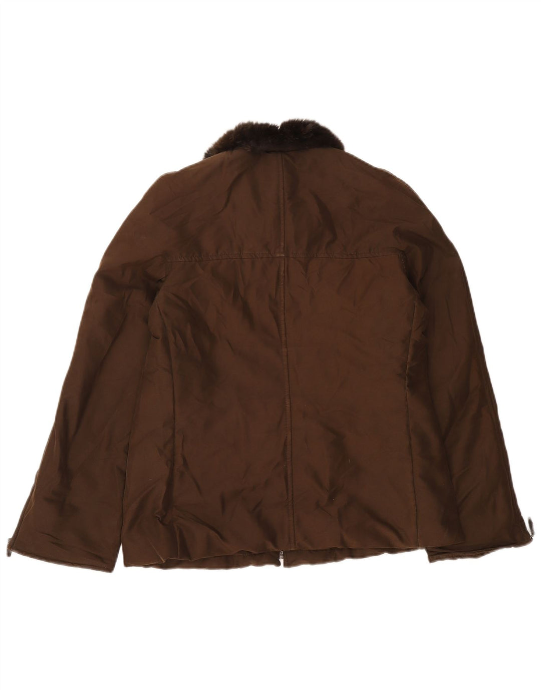 Marella Womens Bomber Jacket UK 12 Medium Brown Polyester