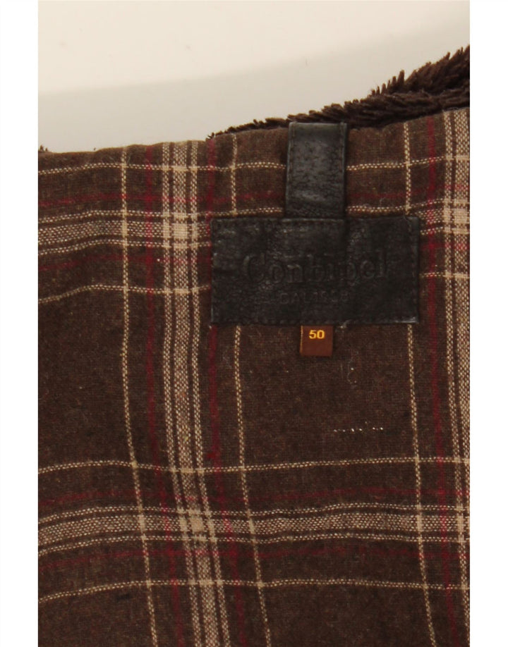 Conbipel Herre Hooded Læderjakke IT 50 Medium Brun Læder