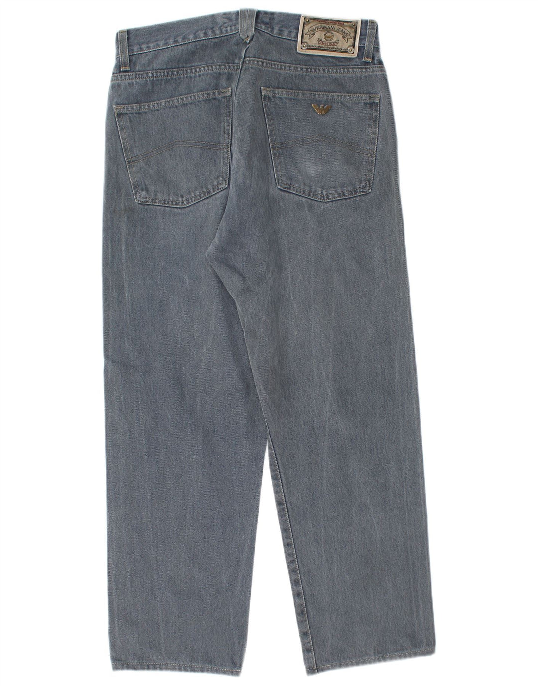 Armani Straight Jeans til mænd W33 L27 blå bomuld