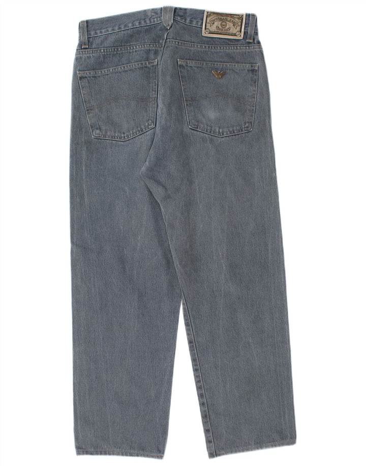 Armani Straight Jeans til mænd W33 L27 blå bomuld