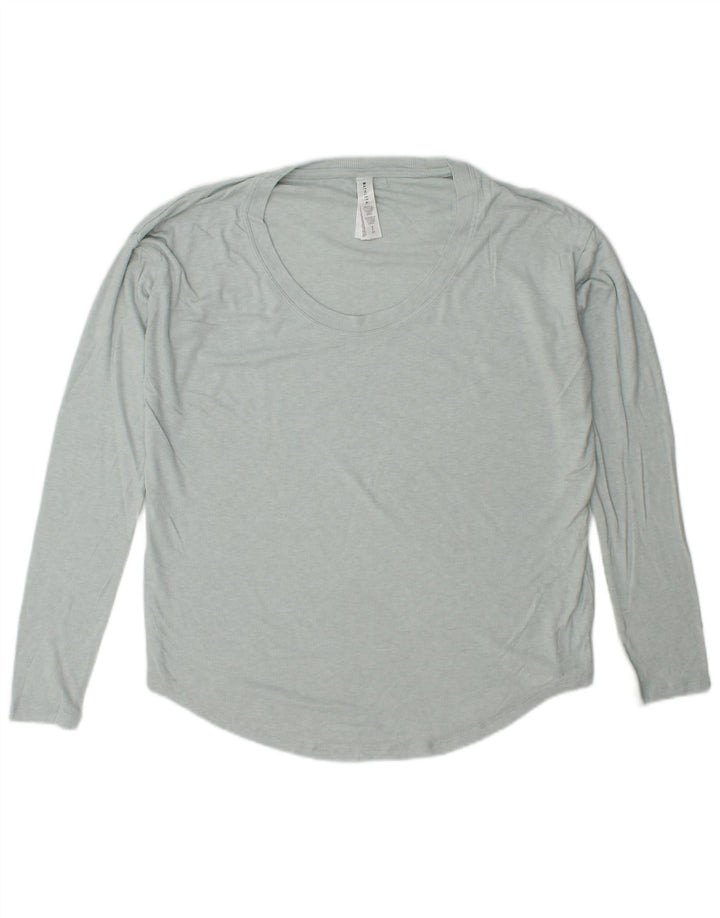 ATHLETA Dame Oversized Top Langærmet UK 10 Small Blue Modal