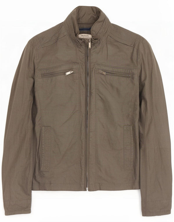 Fordocks Herre Hooded Utility Jacket UK 40 Large Grey Linen