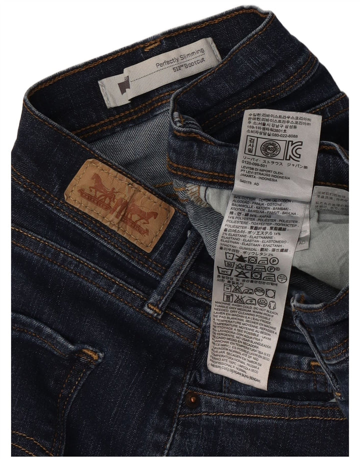 Levi's Womens 512 Perfectly Slanking Bootcut Jeans W32 L34 Marineblå Bomuld