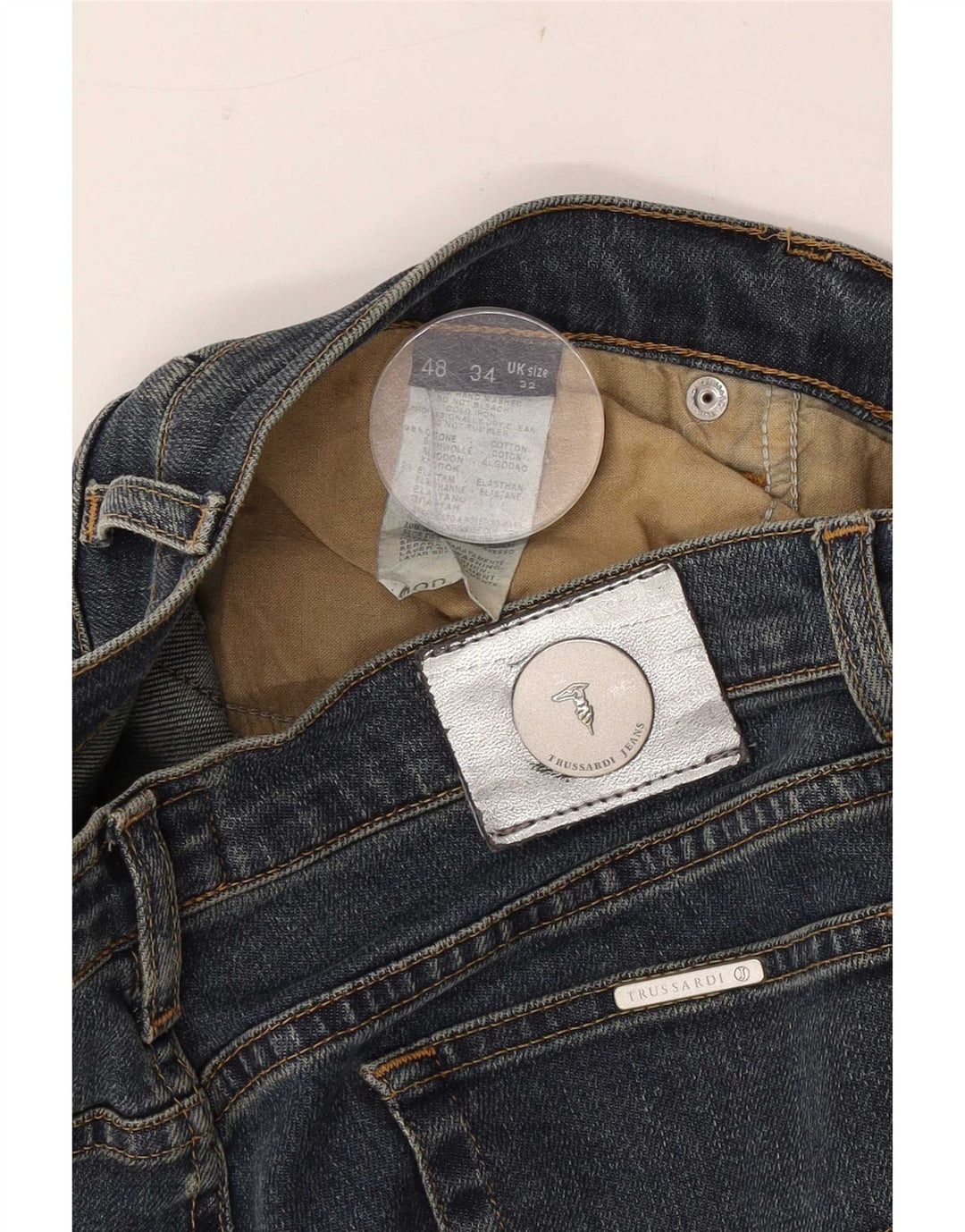 Trussardi Dame Bootcut Jeans W32 L30 Blå Bomuld
