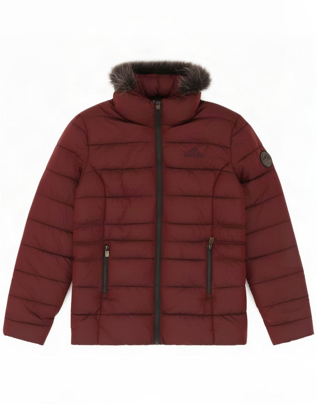Superdry Dame Hættejakke UK 8 Small Burgundy Polyester
