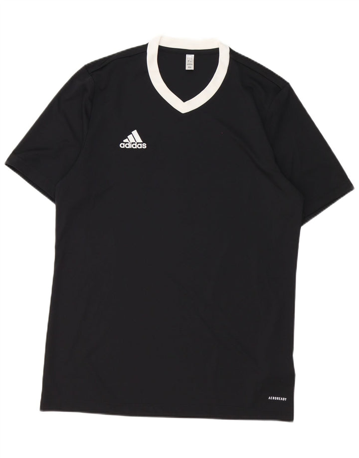 Adidas Herre Aeroready T-Shirt Top Stor Sort Polyester