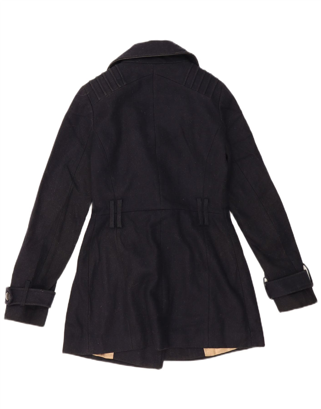 TOPSHOP Dame Ærtefrakke UK 6 XS Marineblå Uld