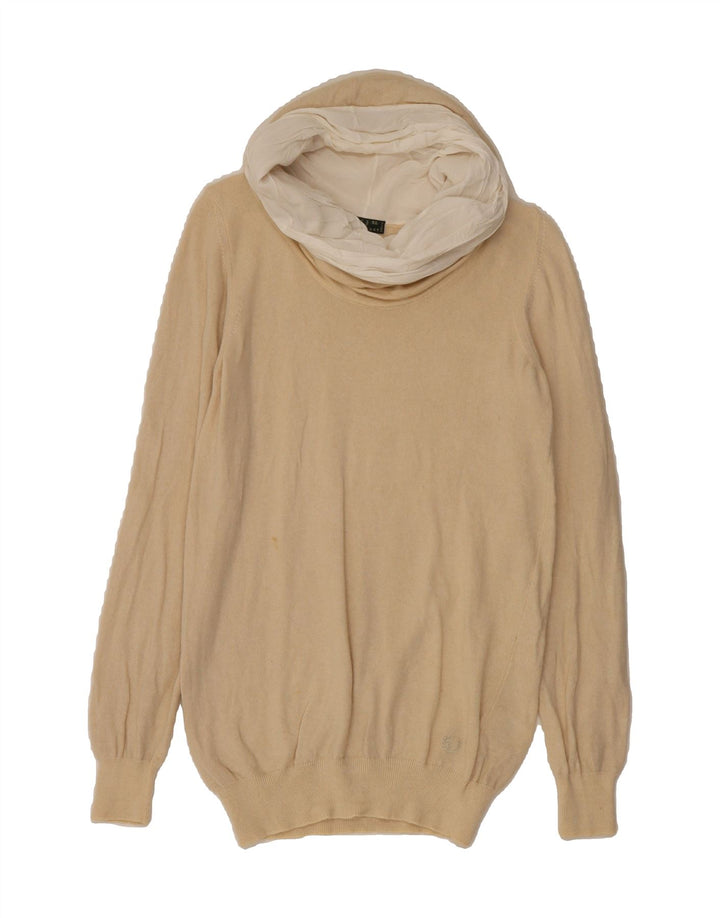 FRED PERRY Womens Roll Neck Jumper Sweater UK 18 XL Beige Wool Vintage Fred Perry and Second-Hand Fred Perry from Messina Hembry 