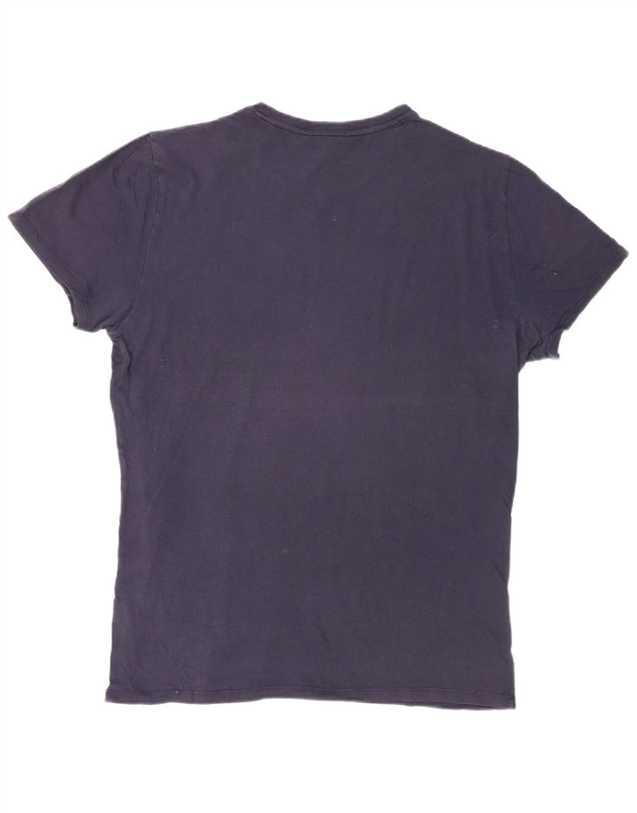 Lacoste Herre T-Shirt Top Medium Marineblå Bomuld