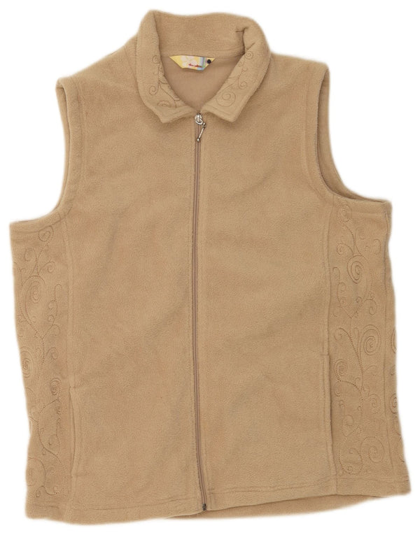 Alice Collins Dame Fleece Gilet UK 18 XL Beige Polyester