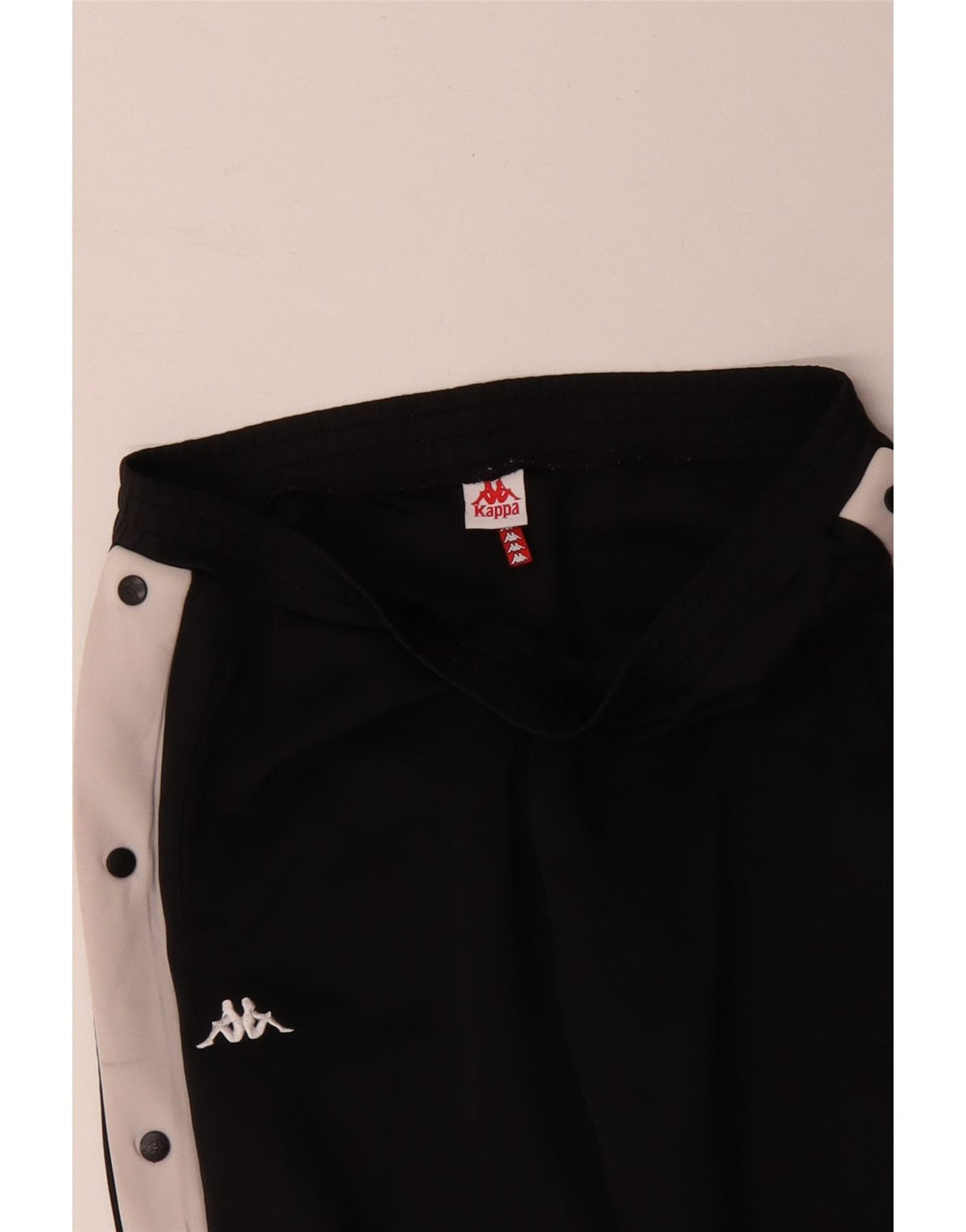 KAPPA Dame Capri Træningsdragt Bukser UK 16 Large Black Colourblock