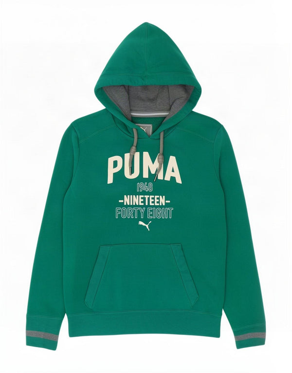 Puma Grafisk hættetrøje til mænd, lille grøn bomuld