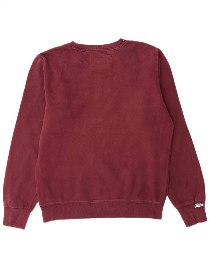 Superdry grafisk sweatshirt til mænd, stor rødbrun bomuld