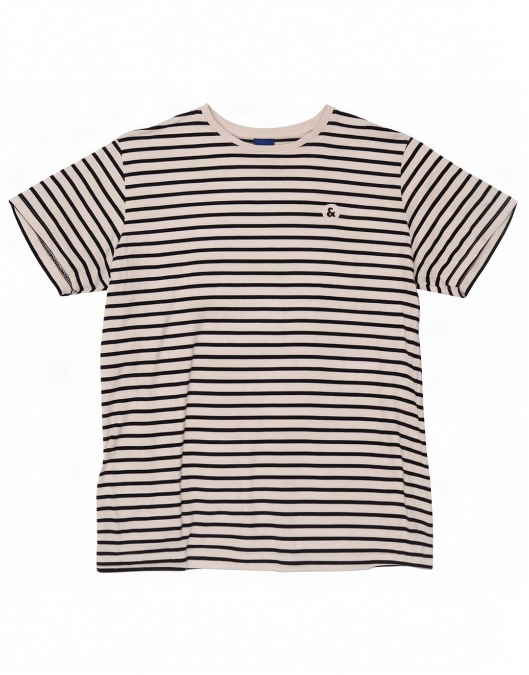 Jack & Jones Herre T-shirt Top Stor hvid stribet bomuld