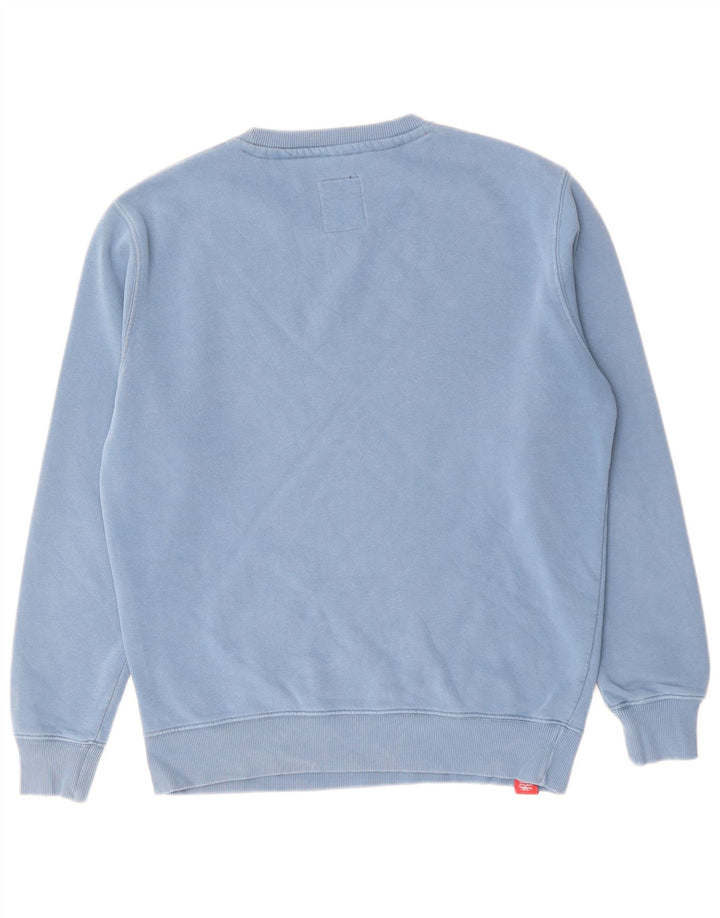 Alpha Industries Grafisk sweatshirt til mænd mellemblå bomuld