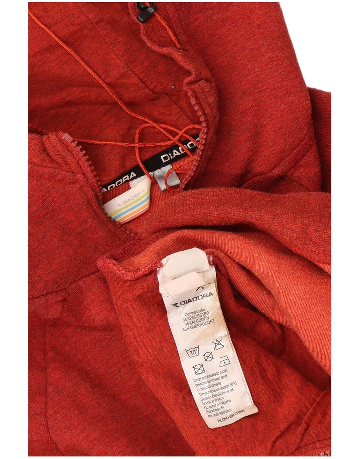 Diadora hættetrøje med lynlås til mænd Medium Rød Flecked Bomuld