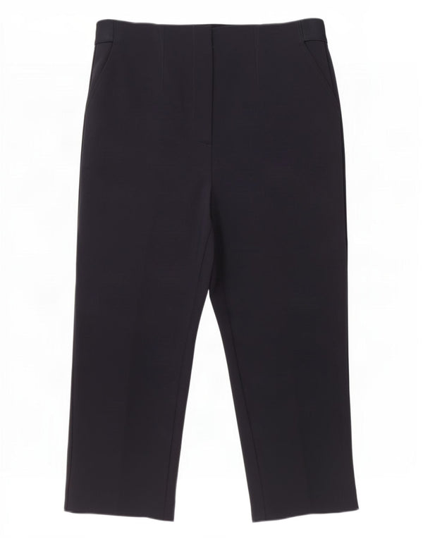 Marks & Spencer Dame Capri Bukser UK 14 Medium W30 L22 Navy Blue