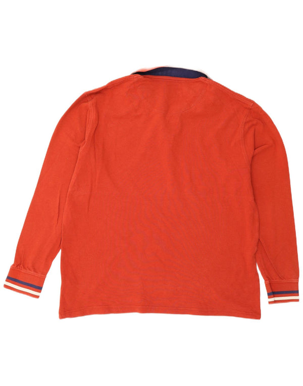 Harmont & Blaine Herre langærmet Regular Fit Polo Shirt 3XL Rødstribet