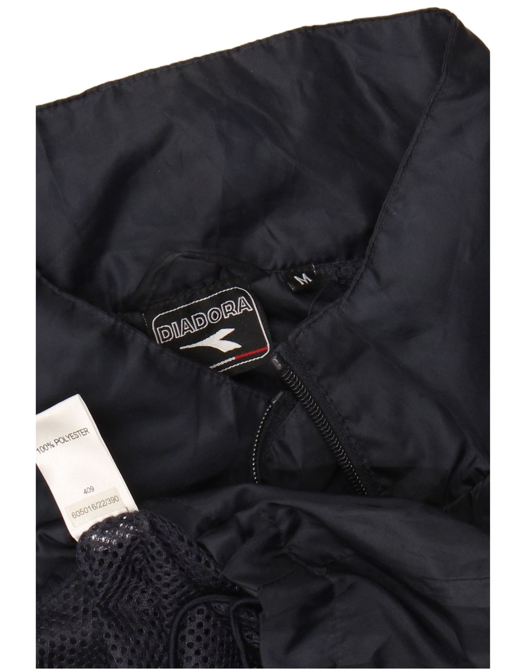 Diadora Regnjakke til mænd UK 38 Medium Navy Blue Polyester