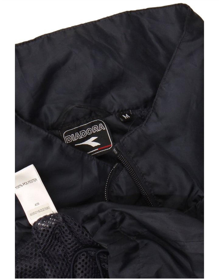 Diadora Regnjakke til mænd UK 38 Medium Navy Blue Polyester