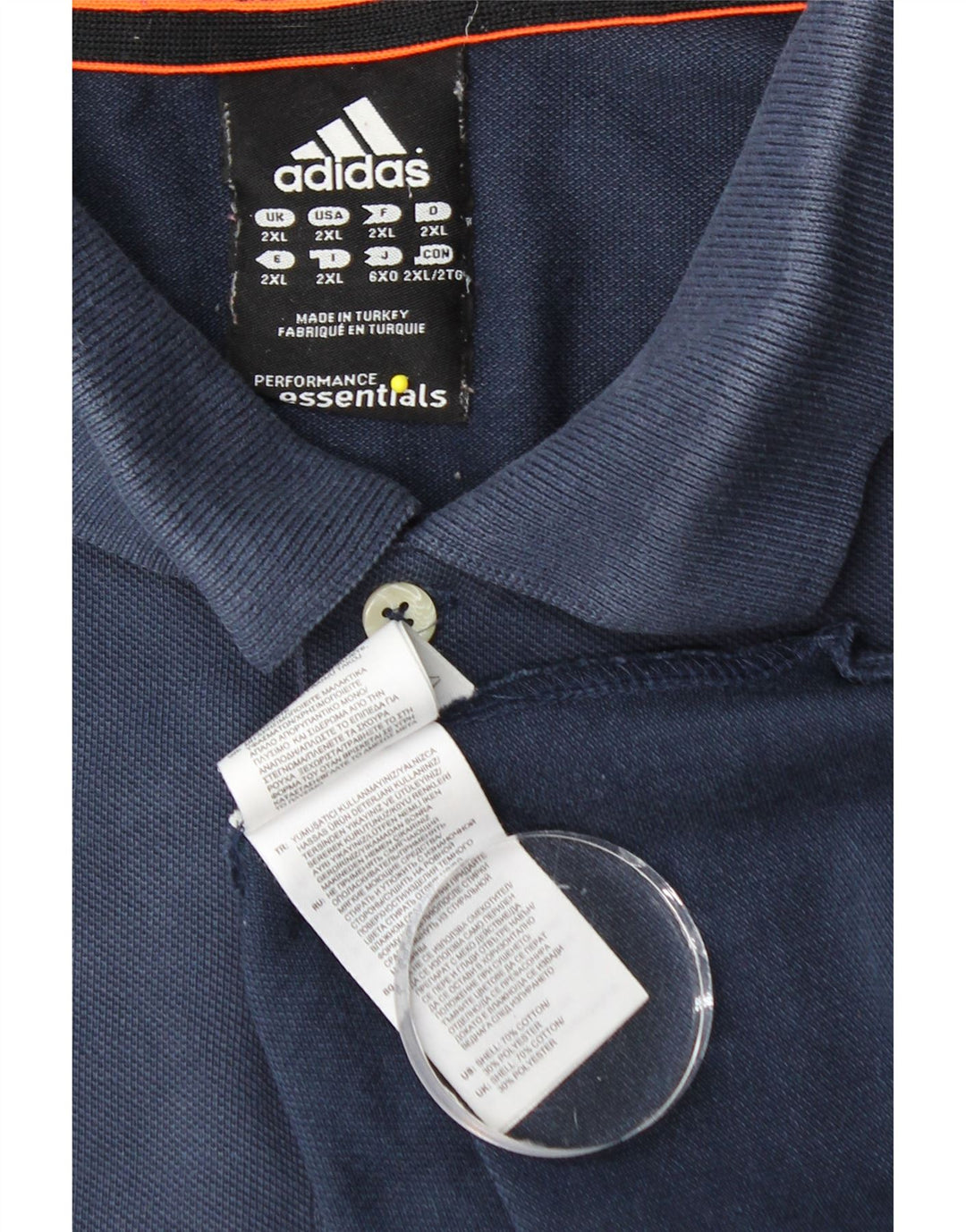 ADIDAS Climalite poloshirt til mænd 2XL marineblå bomuld