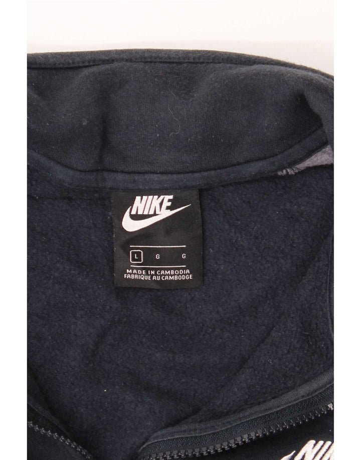 Nike træningsdragt til mænd, topjakke, stor marineblå farveblok bomuld