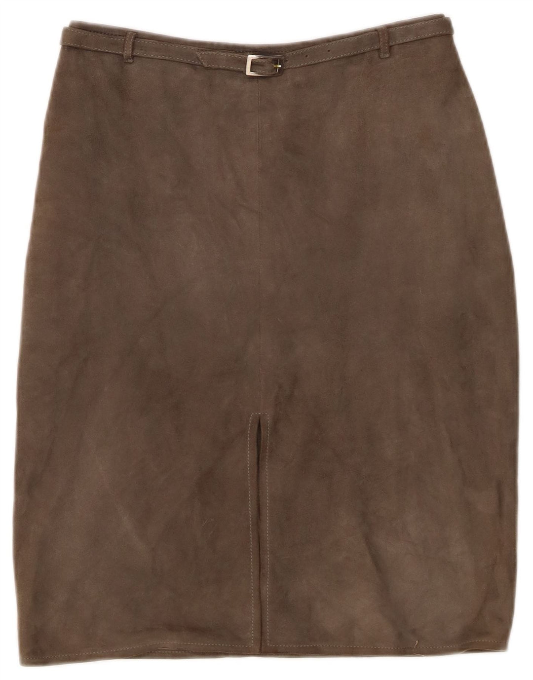 Vintage dame ruskindsnederdel IT 44 Medium W26 Khaki læder
