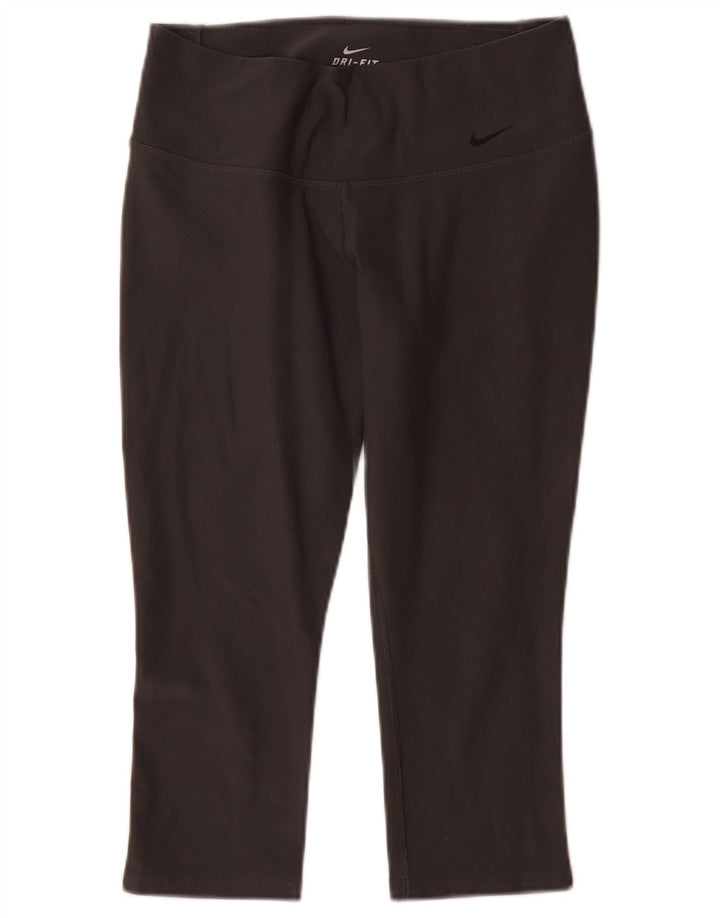 Nike Dame Dri Fit Capri Leggings UK 8 Small Black