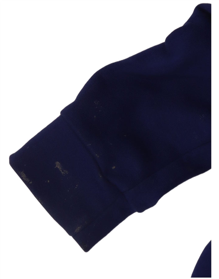 Adidas Herre grafisk hættetrøje med lynlås mellemblå Colourblock Bomuld