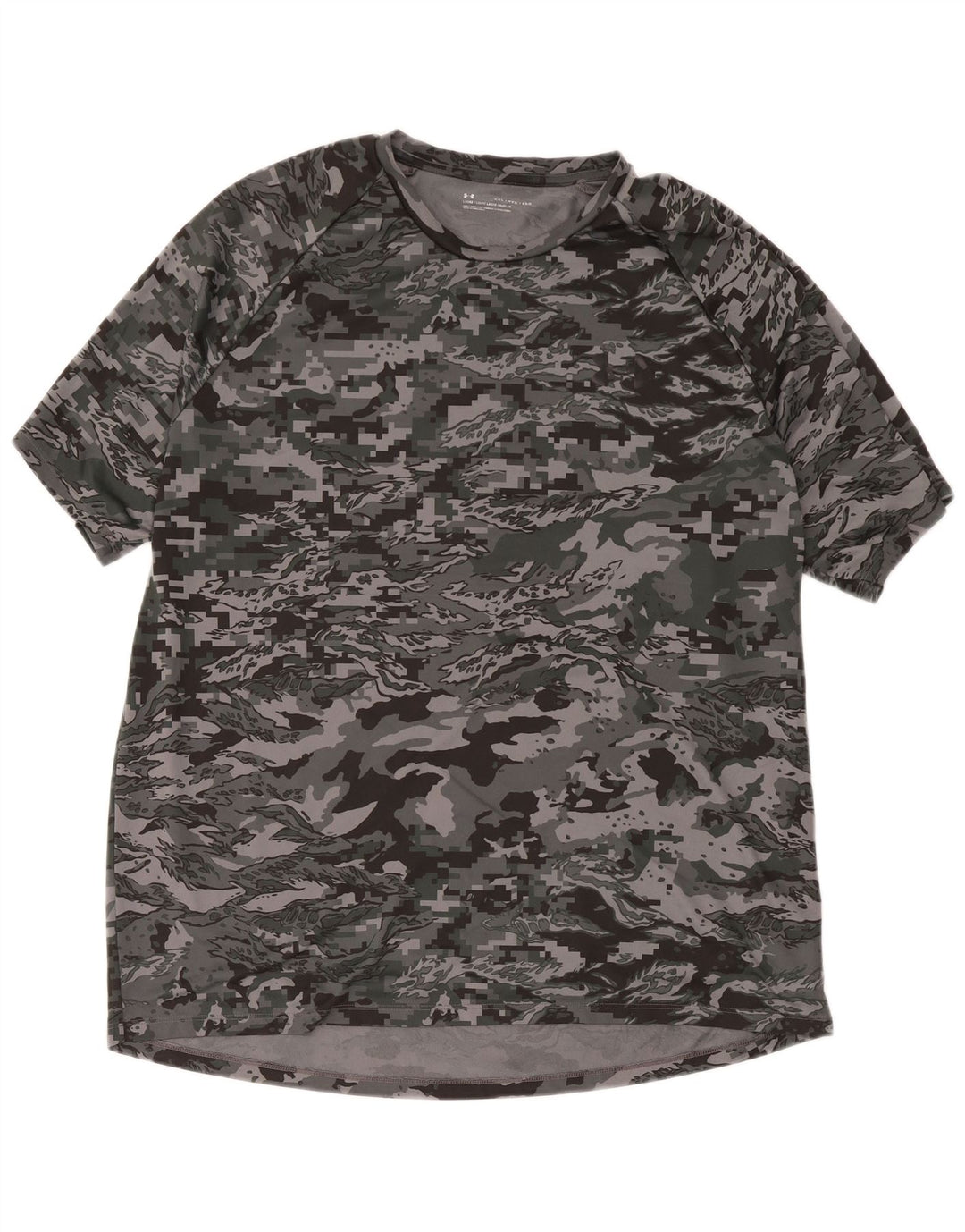 Under Armour Herre T-Shirt Top 2XL Grå Camouflage Polyester