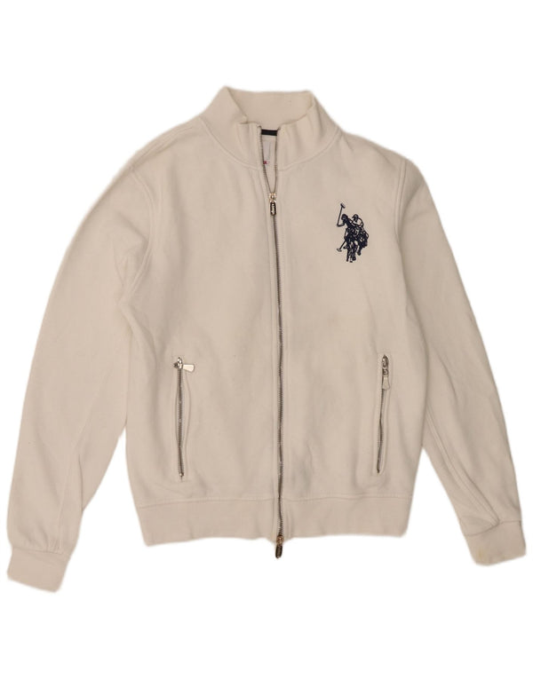 U.S. Polo Assn. Womens Heritage træningsdragt Topjakke UK 10 Small White
