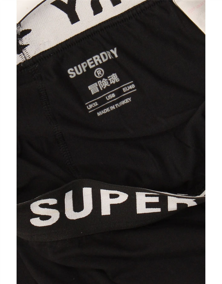 SUPERDRY Grafiske Leggings til kvinder UK 12 Medium Sort
