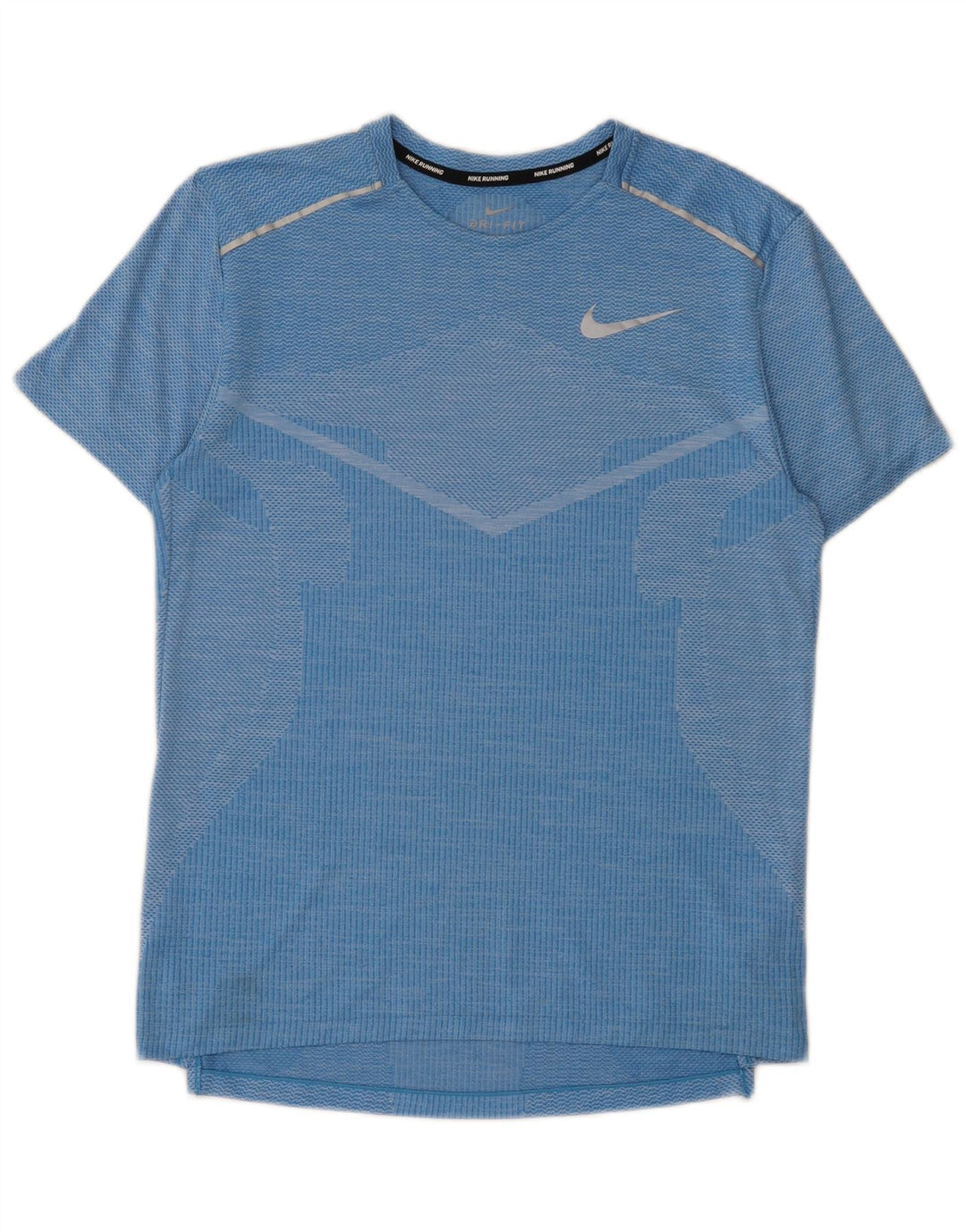 Nike Herre Dri Fit T-Shirt Top Lille blå Flecked Polyester