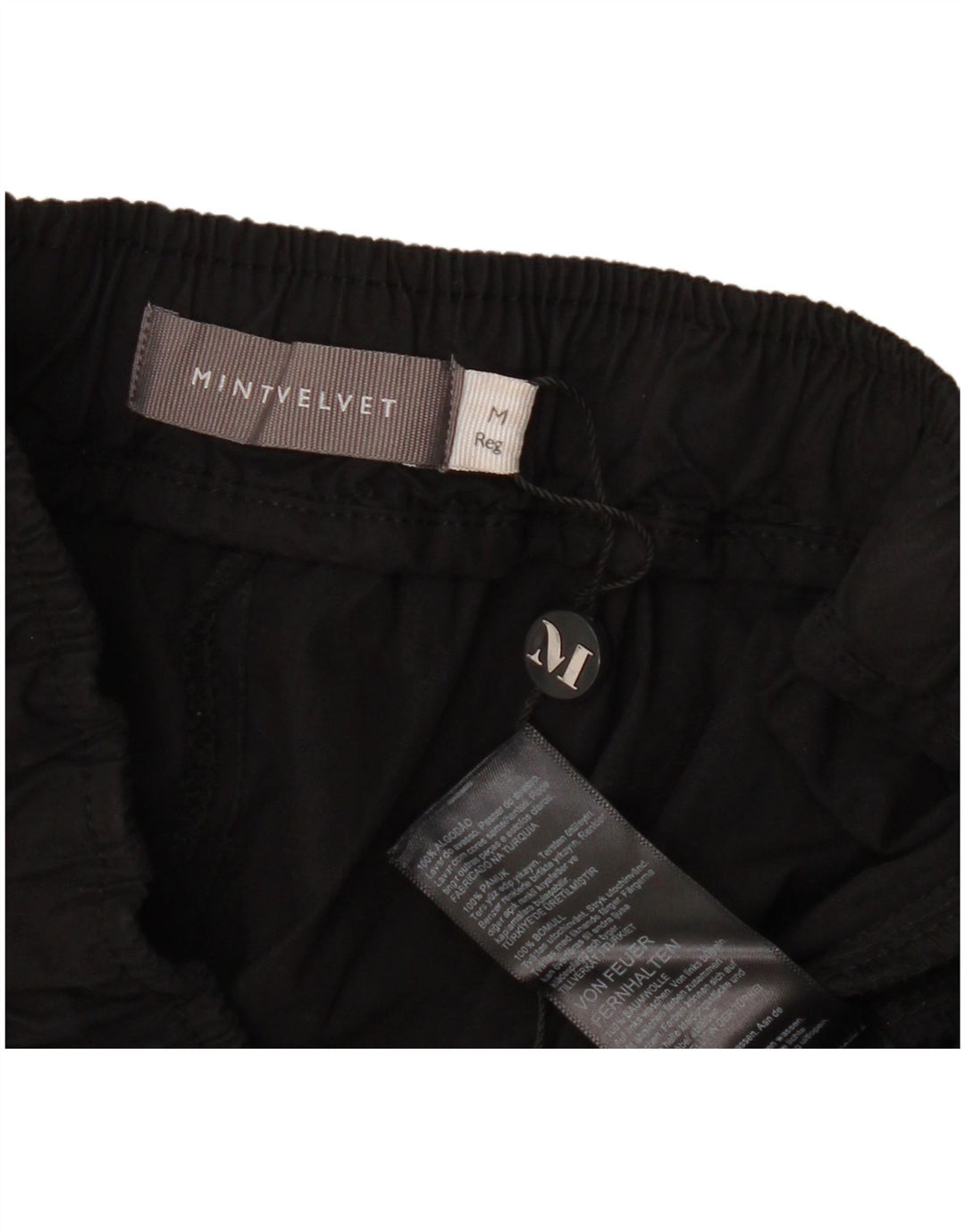 MINT VELVET Dame træningsdragt Bukser UK 14 Medium Sort Bomuld