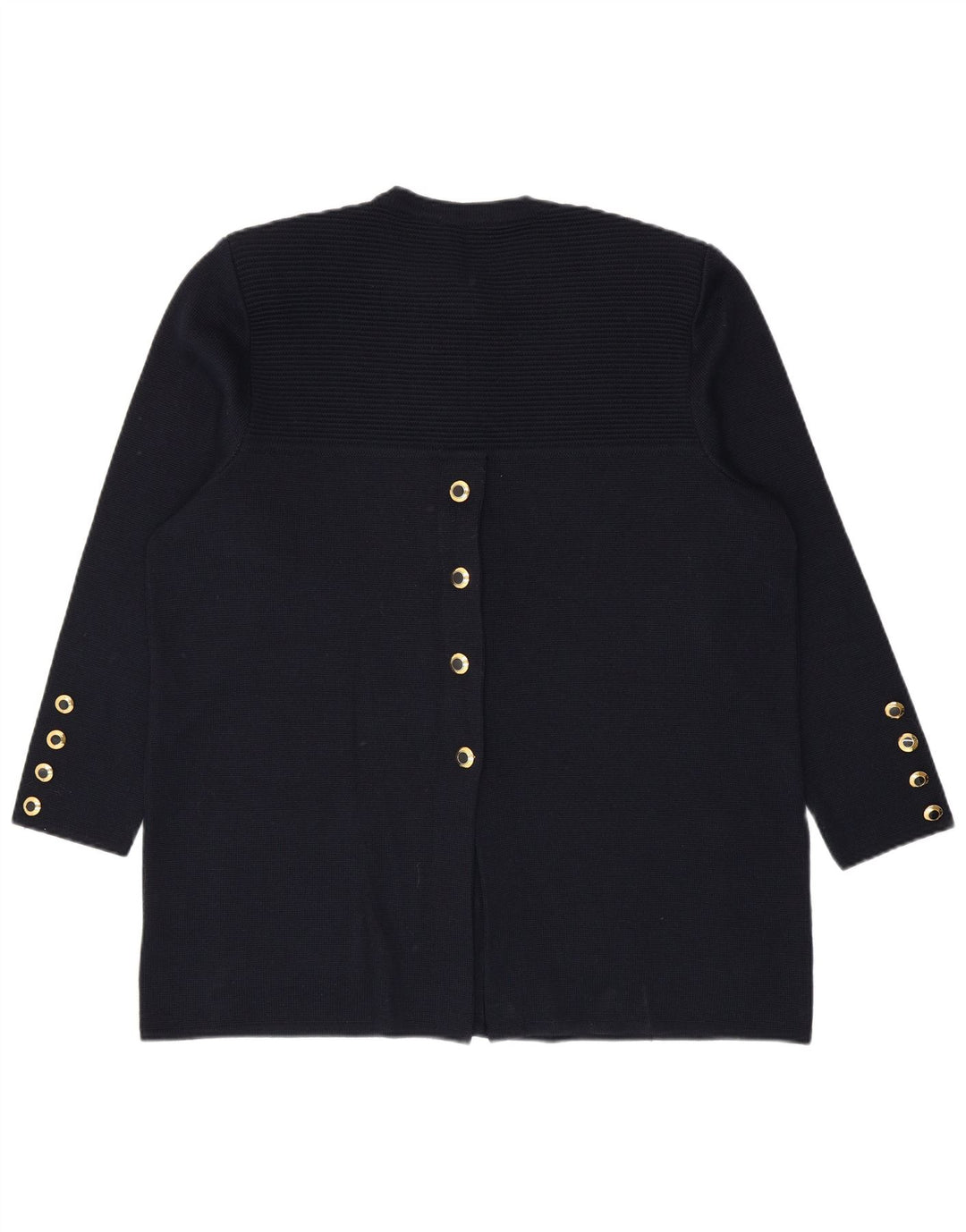 Vintage Dame Longline Oversized Cardigan Sweater IT 46 Large Navy Blue
