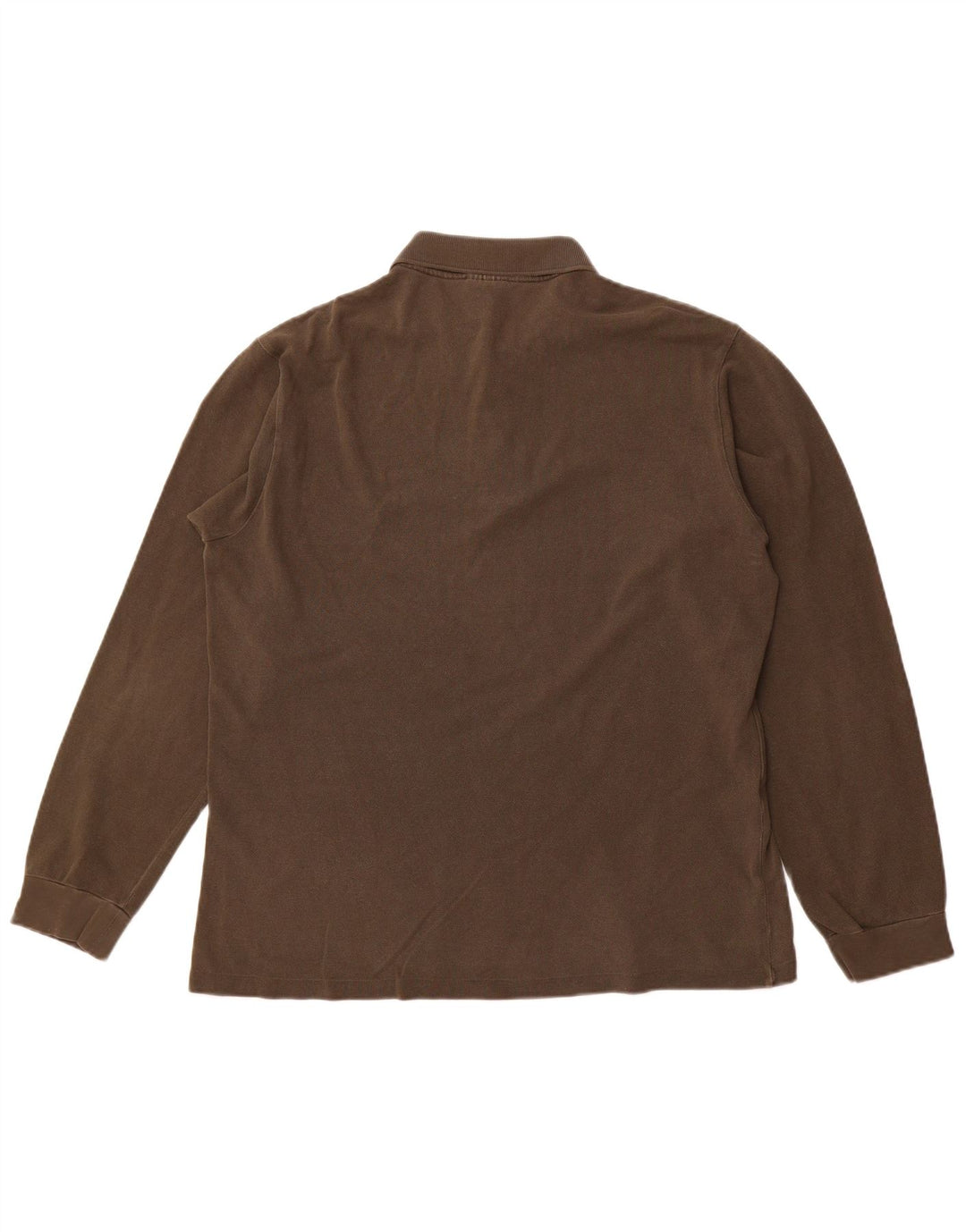 LACOSTE Langærmet poloshirt til mænd størrelse 5 Stor brun bomuld