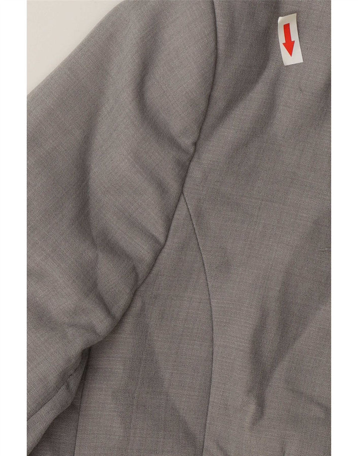 Reiss Dame 1 Knap Blazer Jacket UK 10 Small Grey Uld
