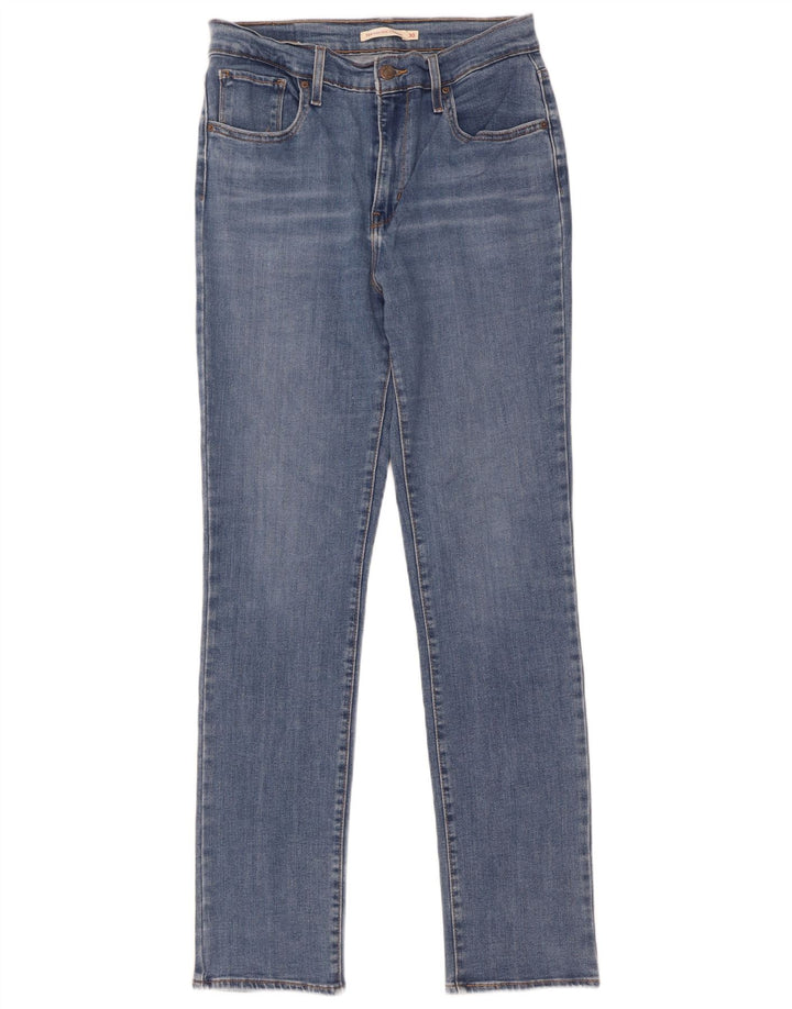 Levi's Dame 724 Højtaljede lige jeans W30 L32 Blå Bomuld