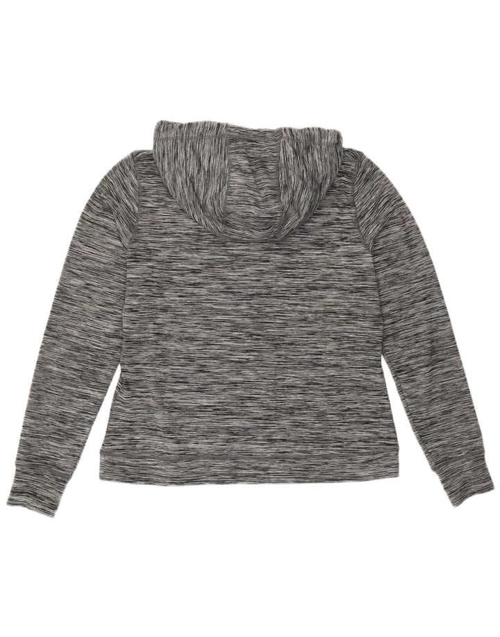 Superdry grafisk hættetrøje til kvinder UK 12 Medium Grey Flecked Polyester
