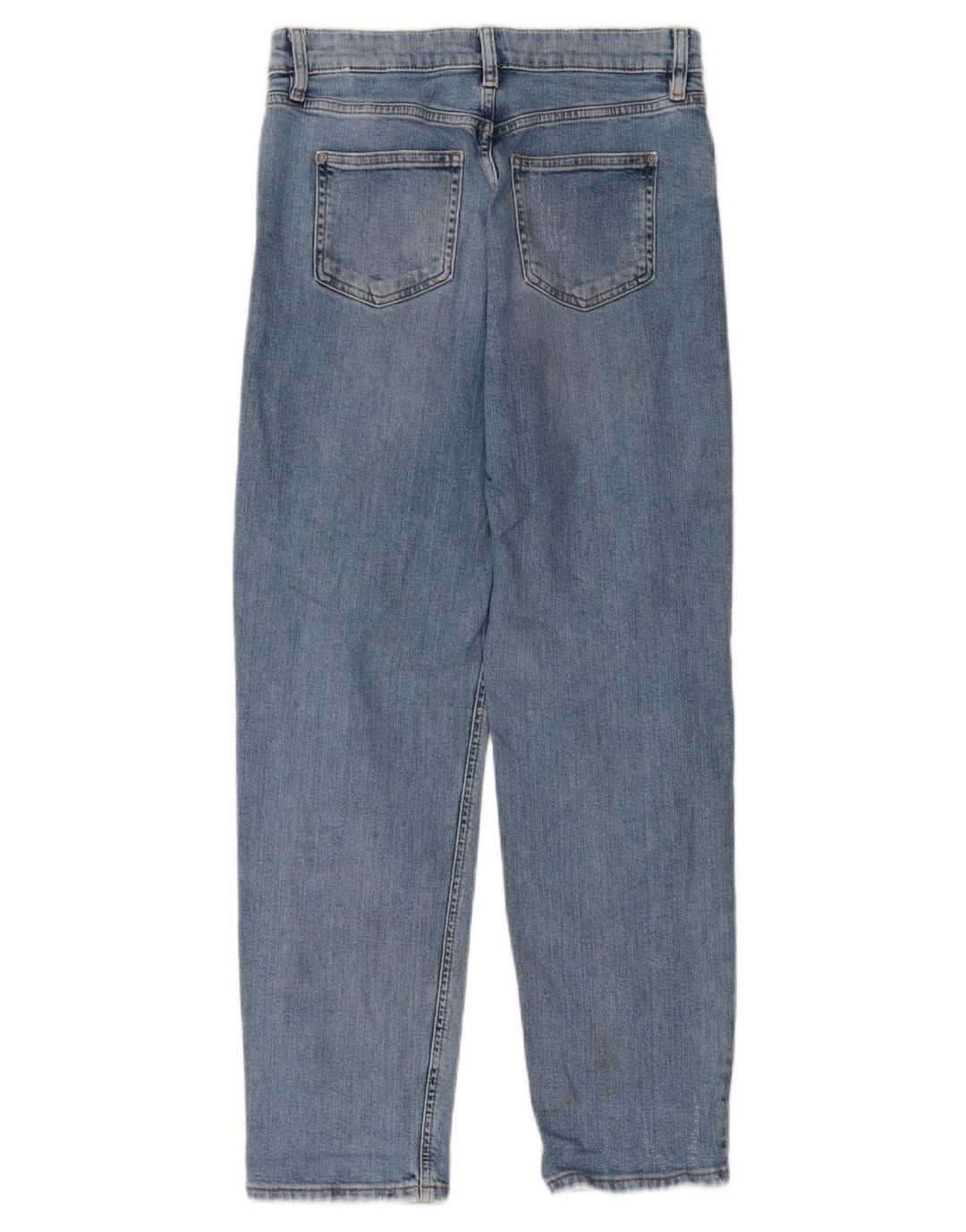 Marks & Spencer Dame Distressed Tapered Jeans UK 10 Small W30 L29 Blue