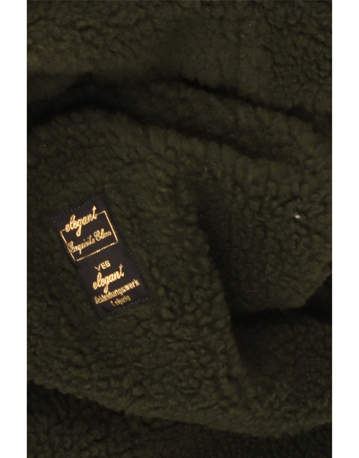 Vintage Sherpa Trench Coat til kvinder UK 12 Medium Khaki