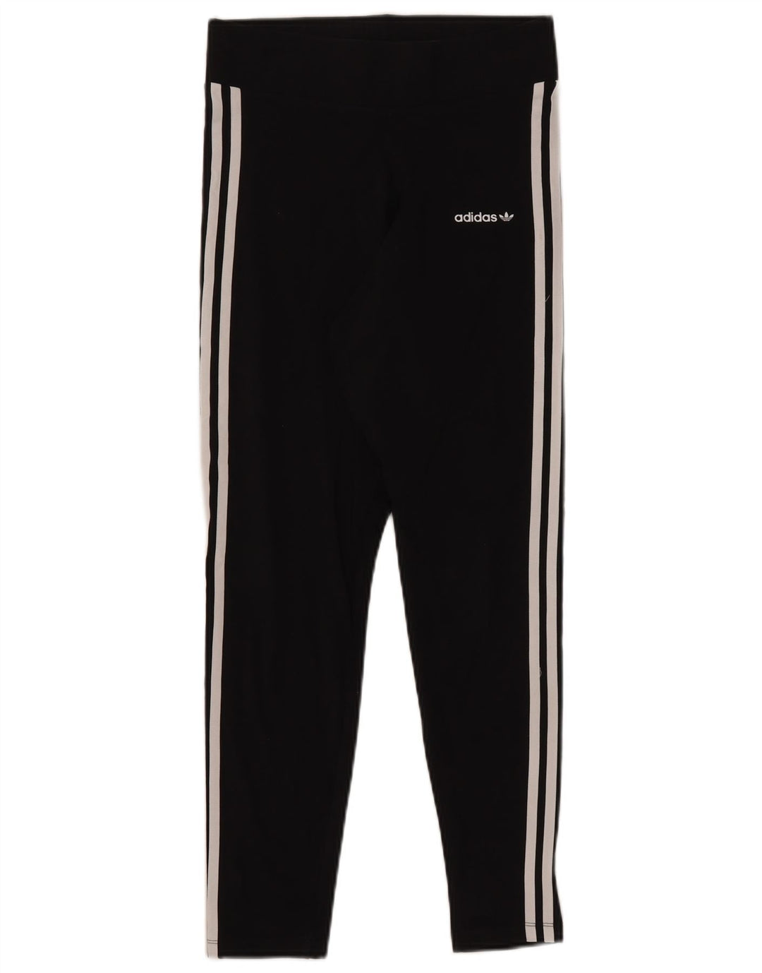ADIDAS Dame Leggings UK 14 Medium Sort Bomuld