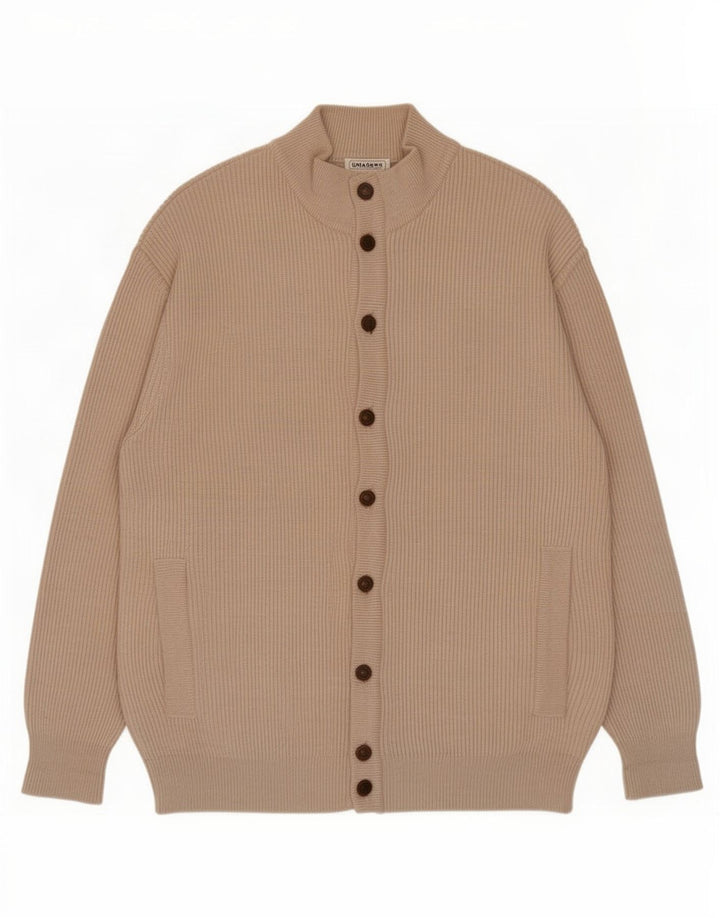 Lana Gatto Herre Cardigan Sweater Stor Beige Uld
