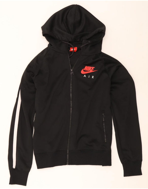 Nike Herre Air Zip Hoodie Sweater Large Black Colourblock Polyester